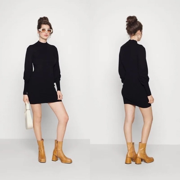 VERO MODA Holly Karris Blouson Sleeve Sweater Dress - Picture 1 of 14